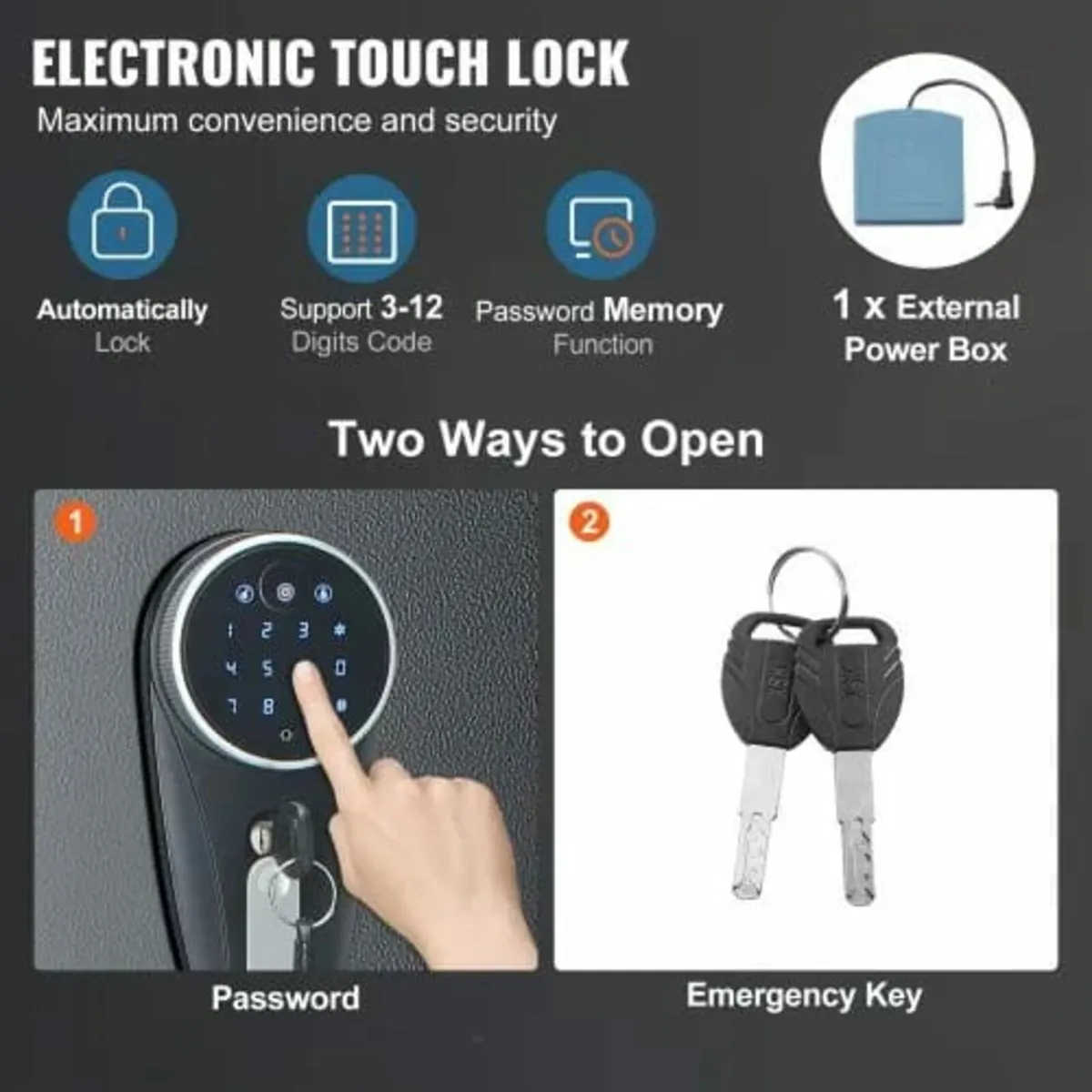 7-8 Rifles Gun Safe, Rifle Safe with Digital Keypa - Image 4