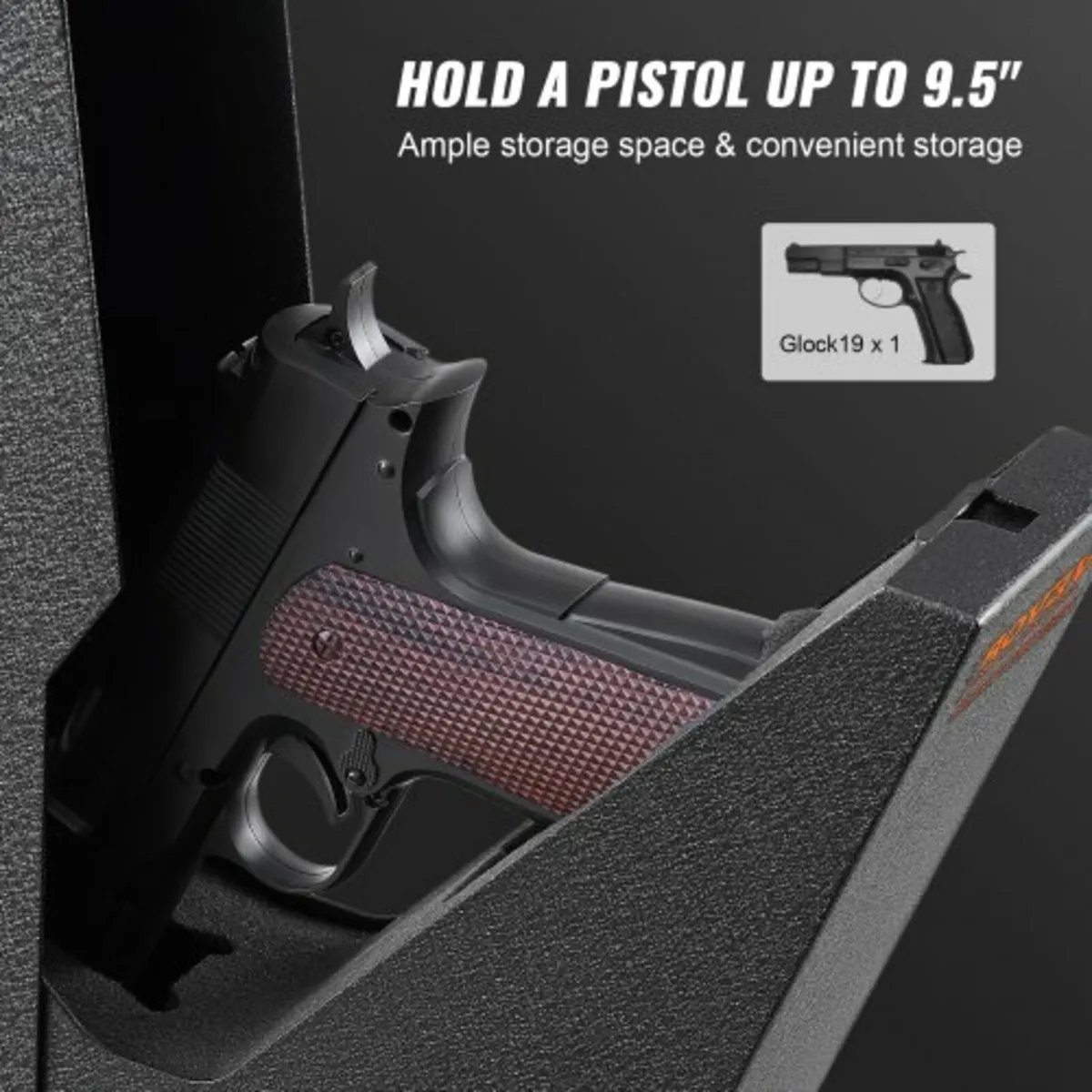Mounted Gun Safe for Pistols Biometric Gun Safe 3 - Image 4