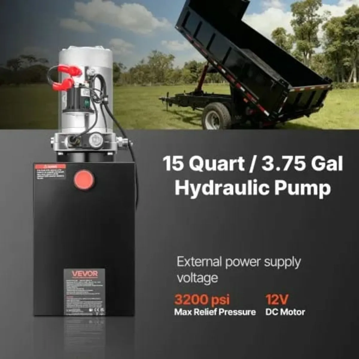 15 L Hydraulic Power Unit, Single Acting Dump Trai - Image 2