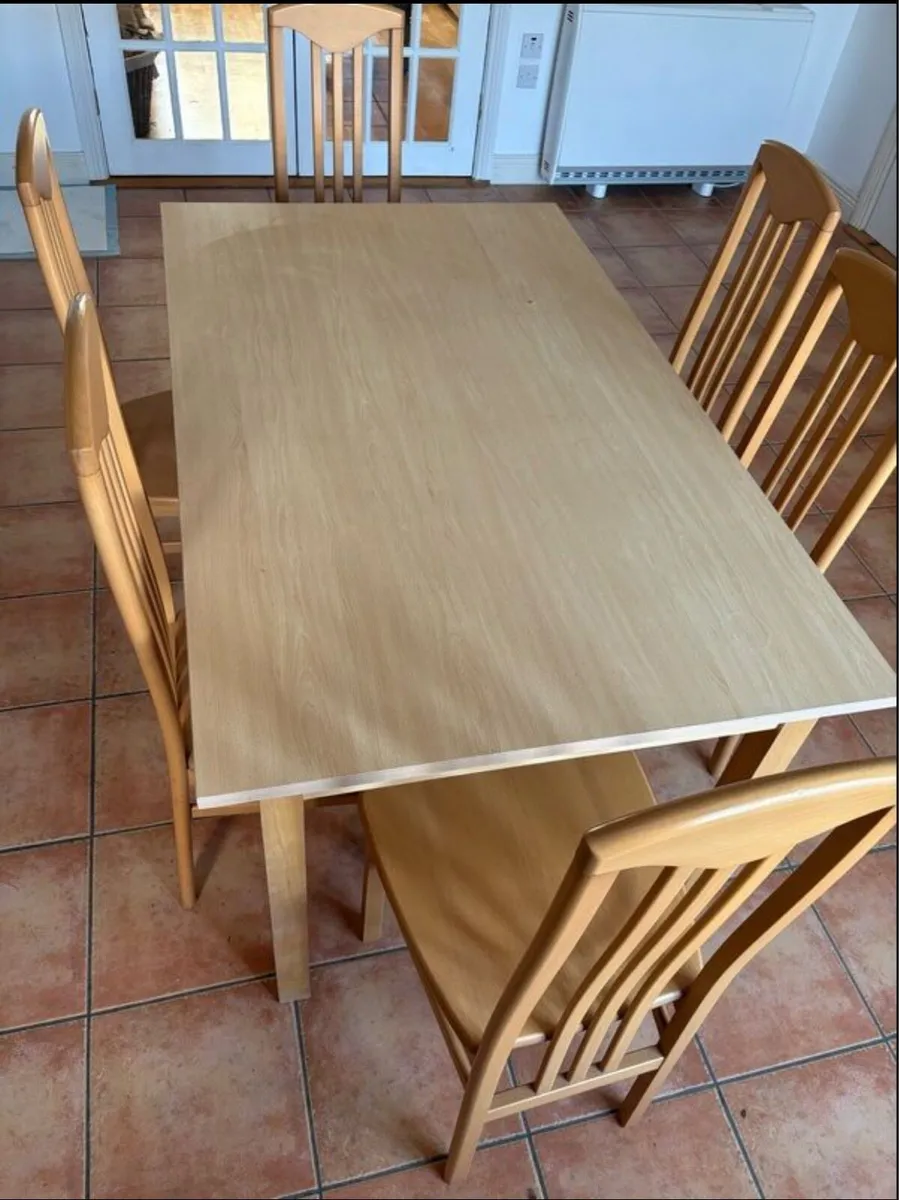 Matching Kitchen Dining Table & 6 x Chairs Set - Image 1