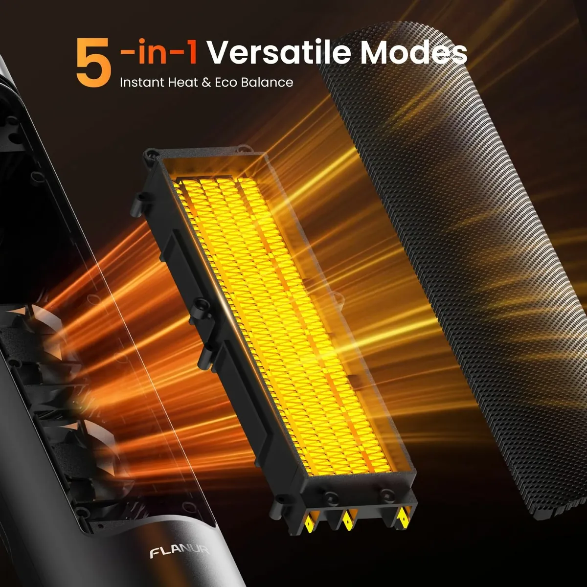 2kW Electric Heaters for Home, 60cm Tower Fan - Image 3