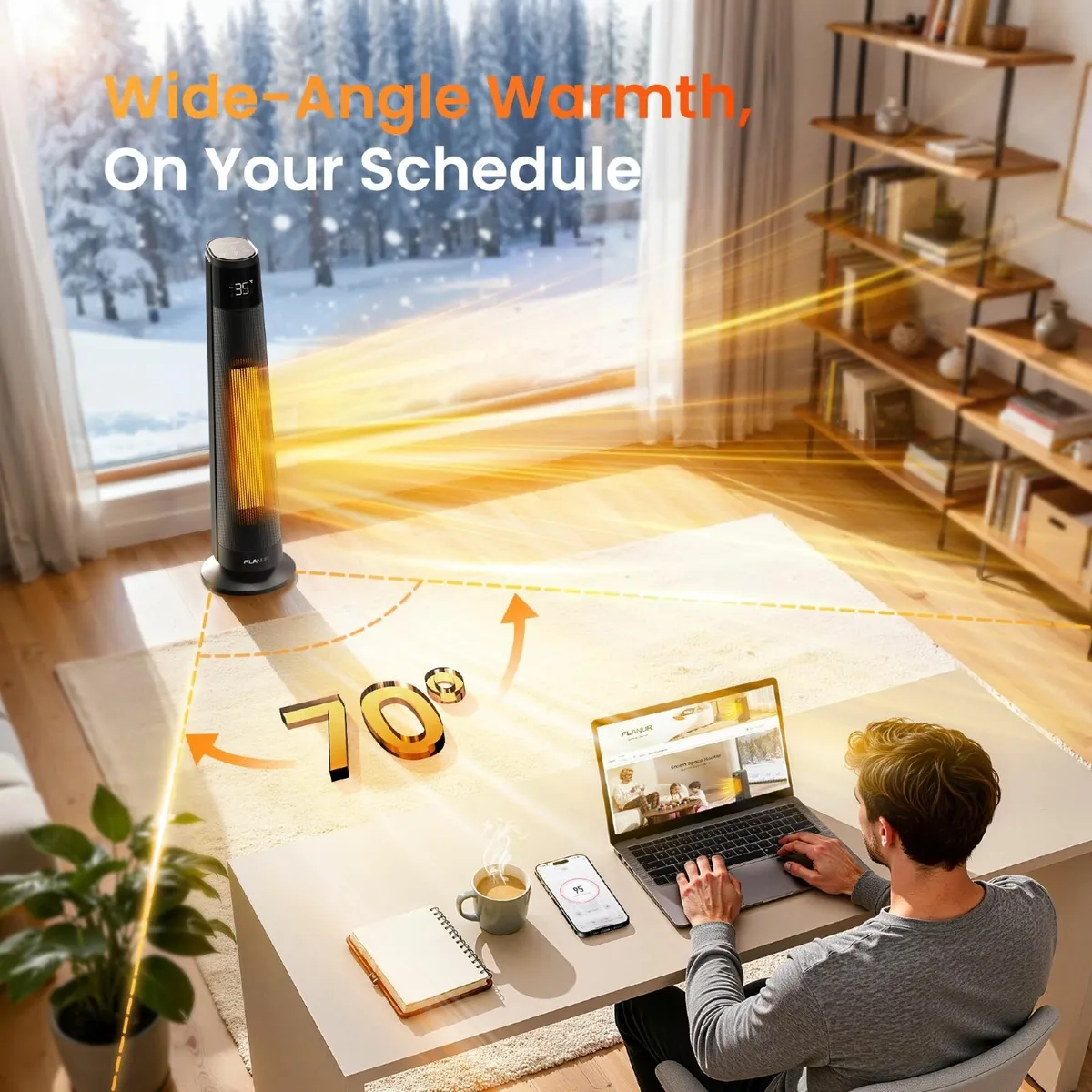 Electric Portable Space Heaters WiFi Voice Control - Image 4