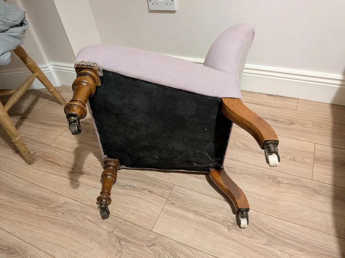 Antique slipper chair - Image 4