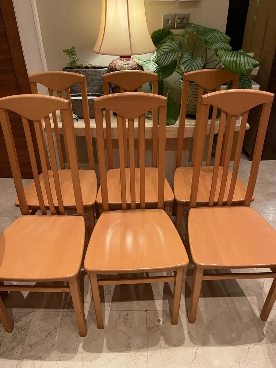 Matching Kitchen Dining Table & 6 x Chairs Set - Image 2