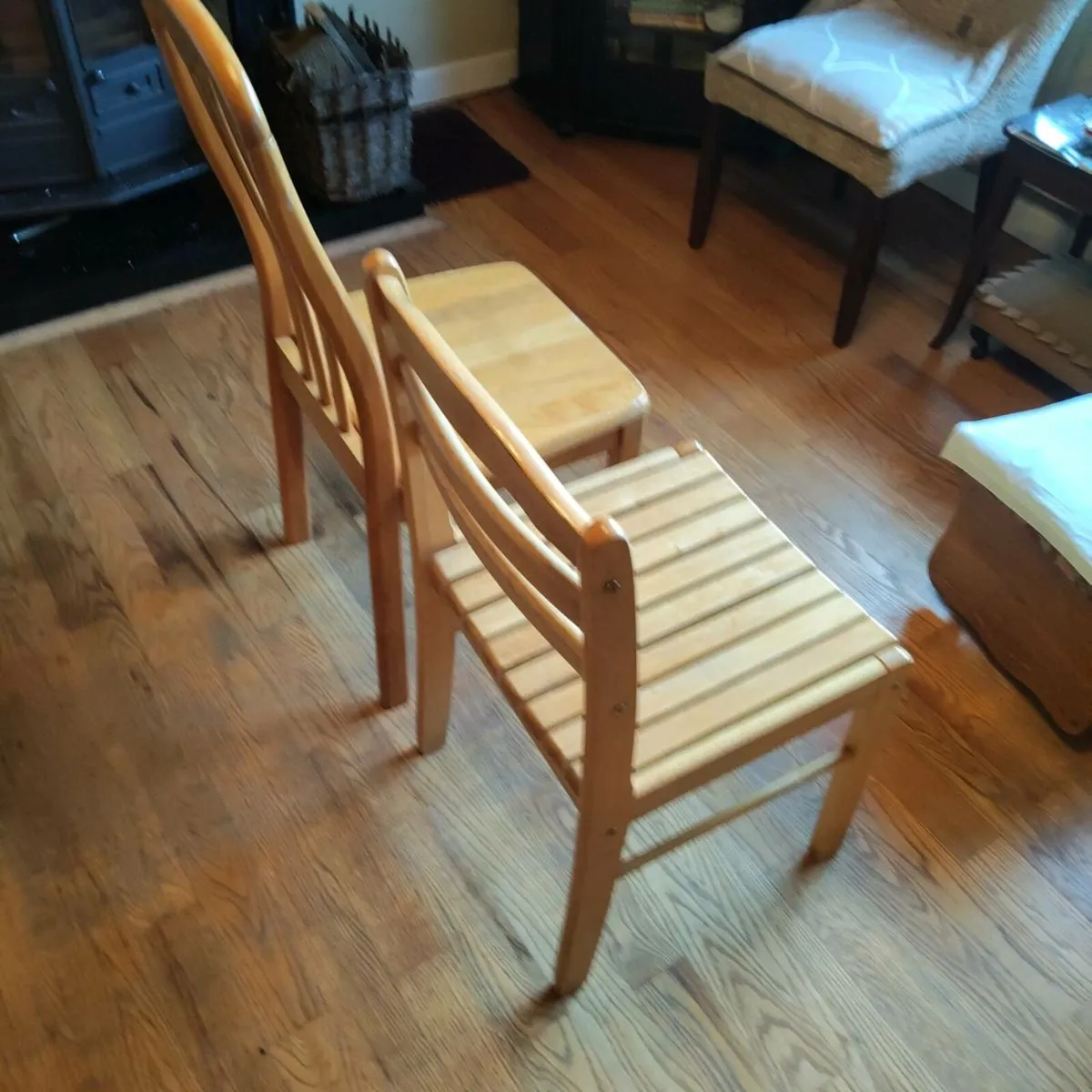 2 Oak Chairs - Image 2