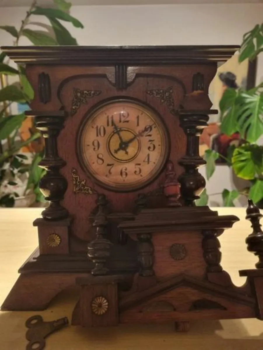 Antique wooden clock - Image 4