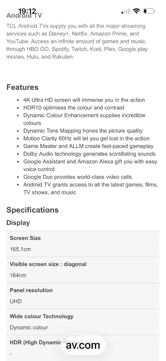 TCL TELEVISION 65" P638K Brand new in box - Image 2