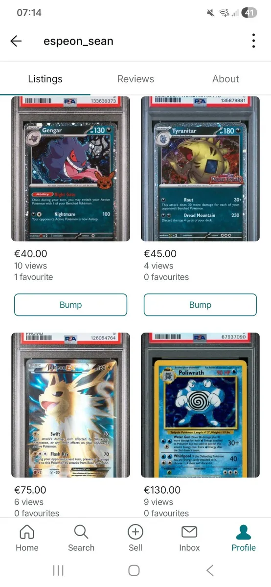 Pokemon Graded Cards Psa Espeon_sean - Image 2