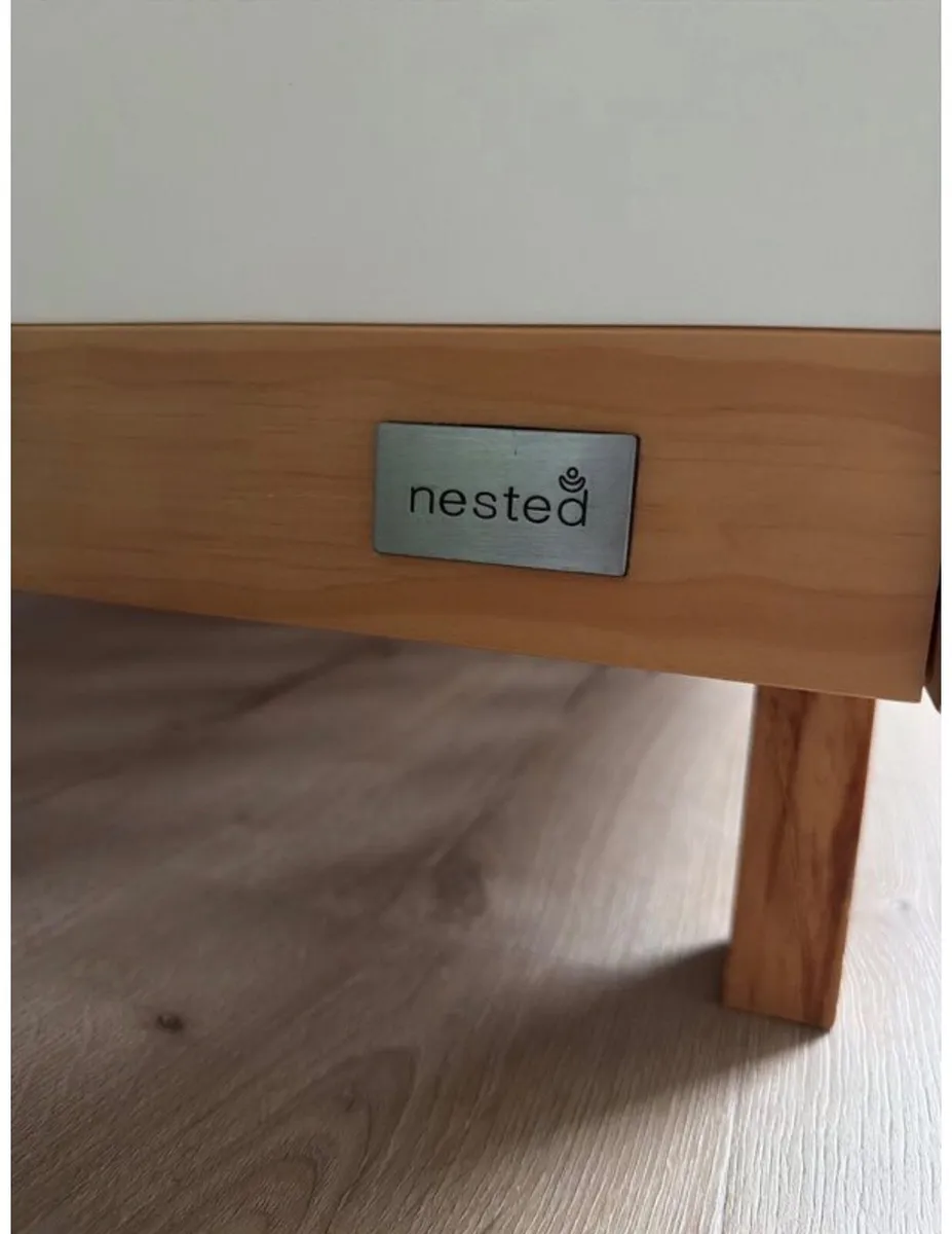 Nested Sorrento Wooden Cot Bed White - Image 4