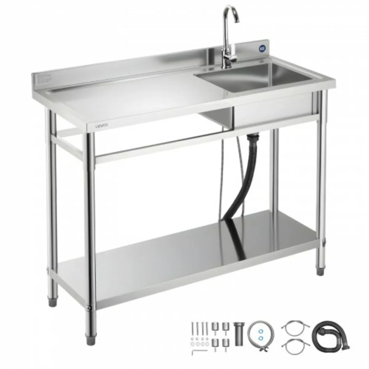 Stainless Steel Utility Sink, Free Standing Single - Image 1