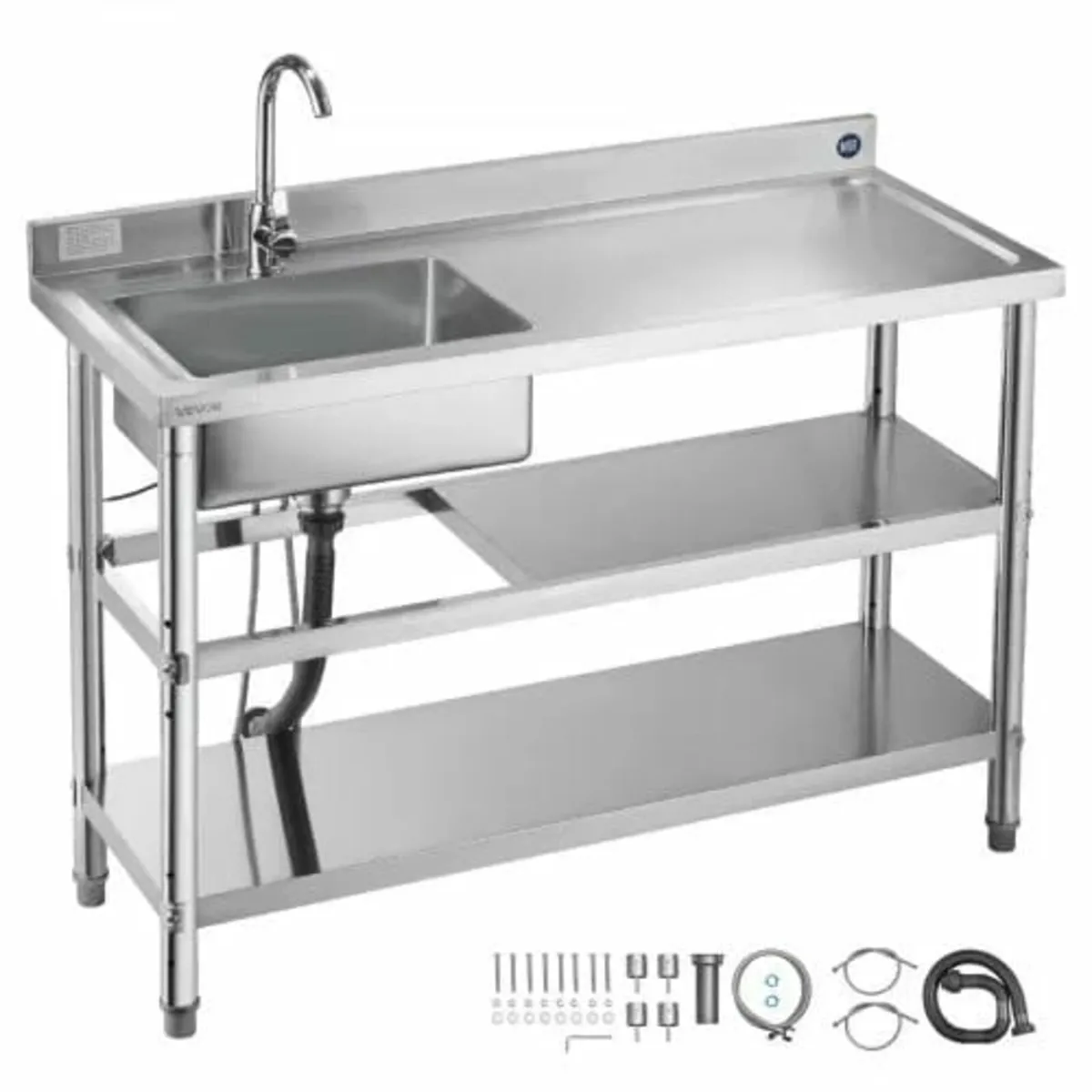 Stainless Steel Utility Sink, Free Standing Single - Image 1