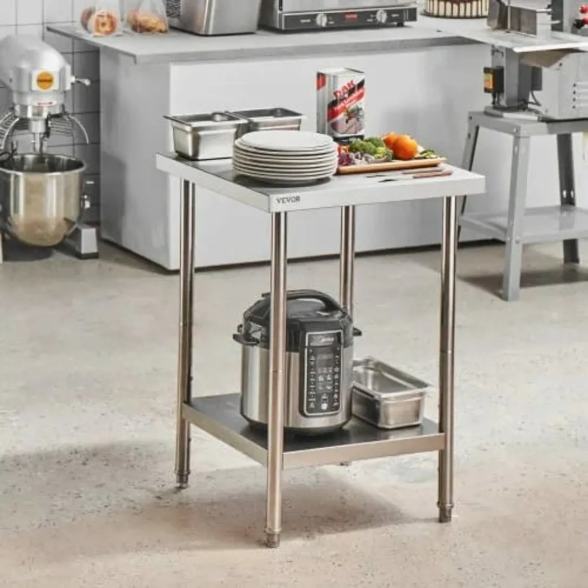 Stainless Steel Prep Table, 24 x 24 x 34 Inch, Hea - Image 4