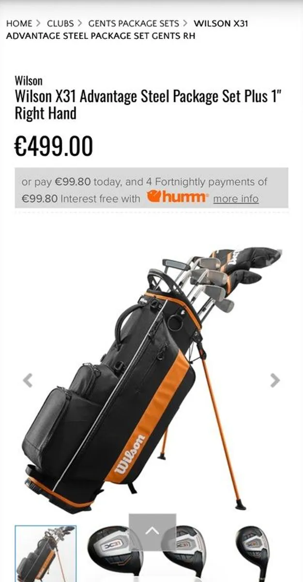 Wilson Golf Set +1 - Image 1