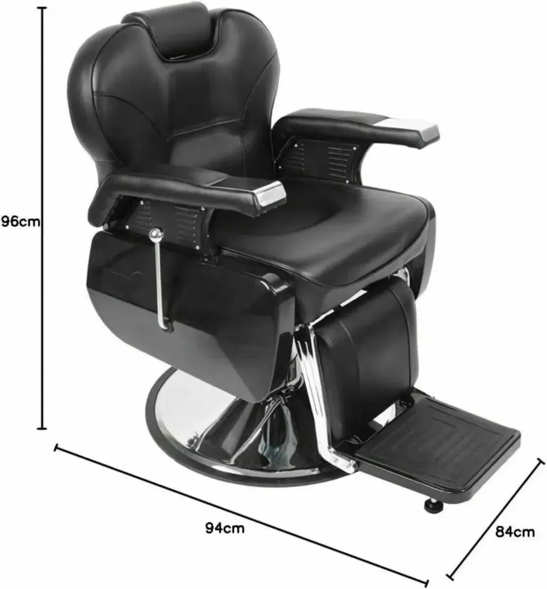 Barber Chair Professional Black Hydraulic Seat - Image 2