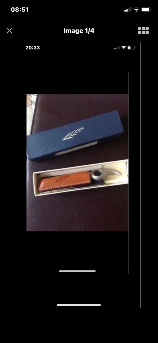 Corkscrew & Bottle Opener in Leather Case - Image 1