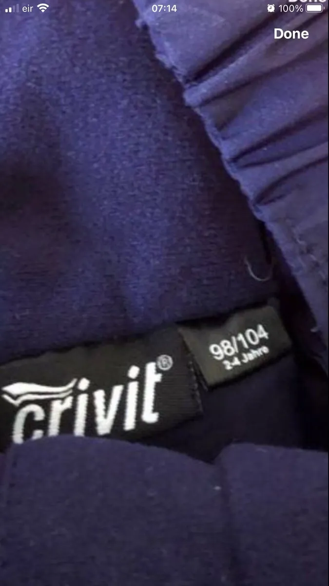 Boys rain bottoms age 3/4 €10 - Image 3