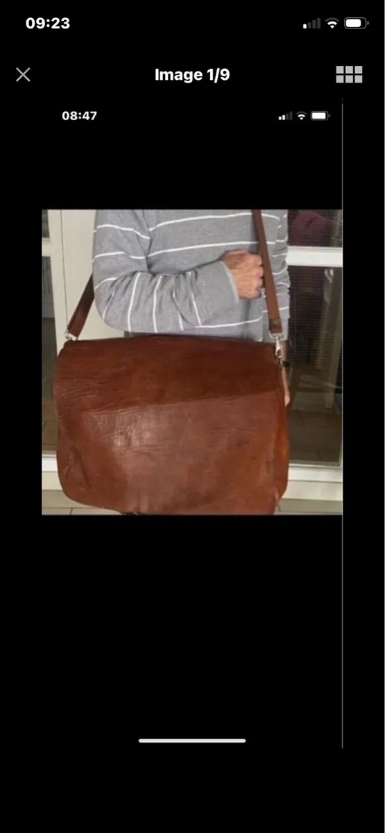 Extra Large Leather Messenger Bag - Image 1