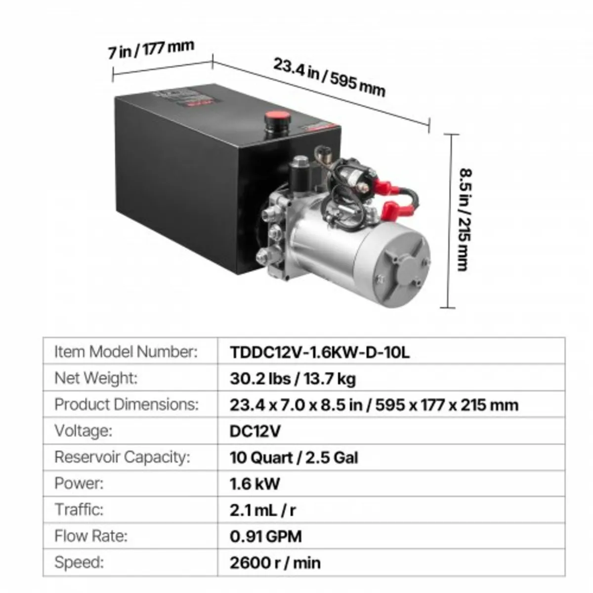 10 L Hydraulic Power Unit, Single Acting Dump Trai - Image 4