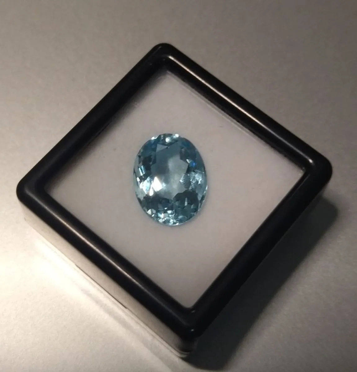 4 ct, Natural Oval Cut, Aquamarine Gemstone , Certified, Eye, - Image 2