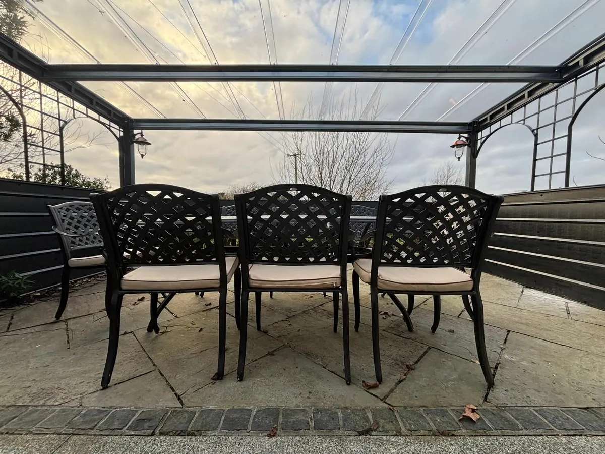 Cast Aluminum Oval Furniture Set - Image 1