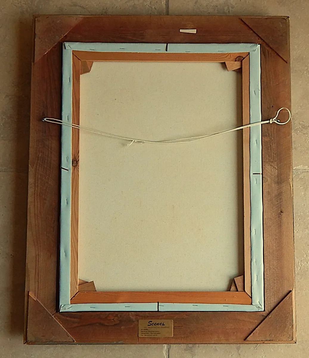 Large Signed Oil on Canvas in Ornate Wood Frame - Image 4