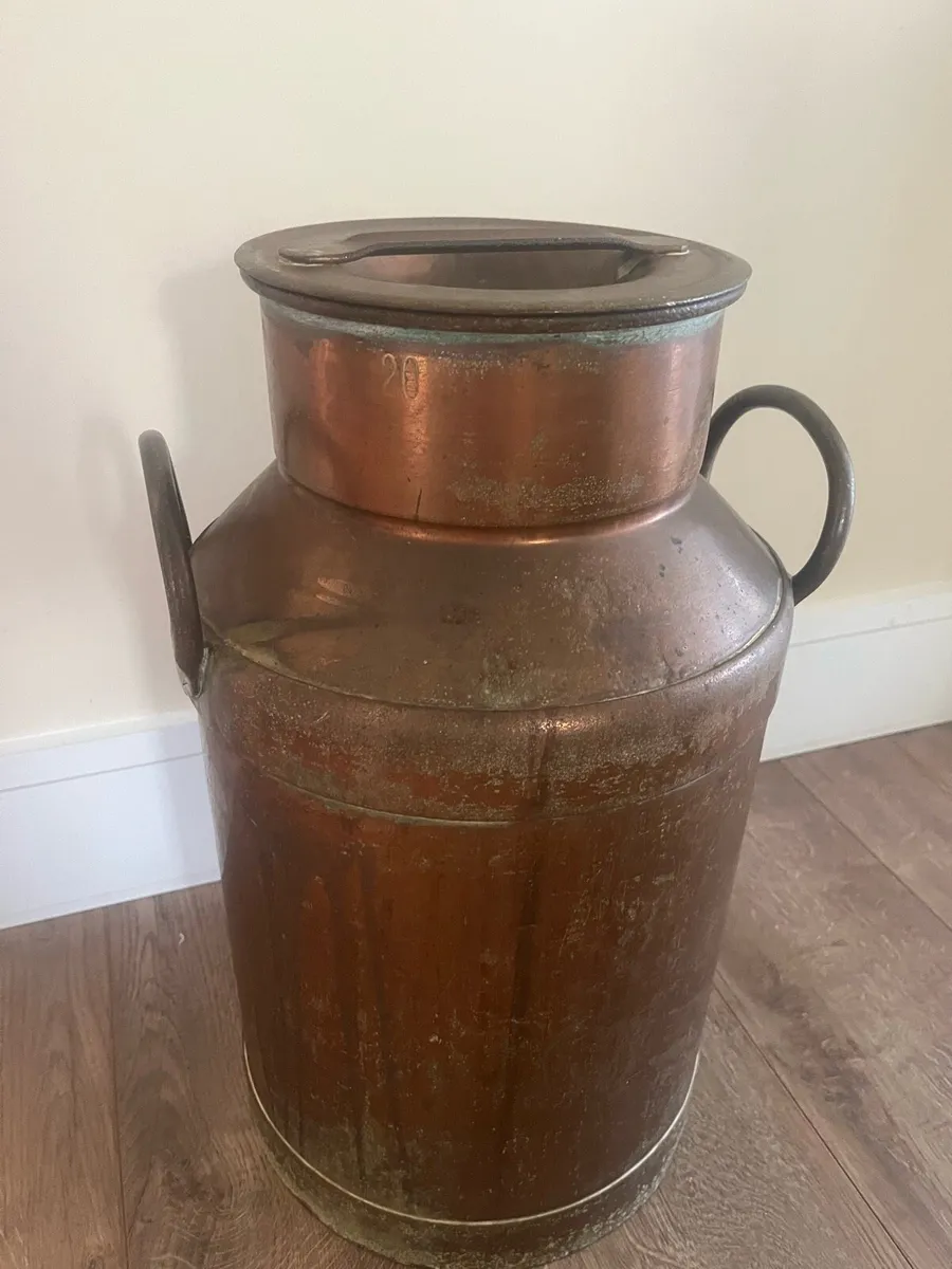 Antique Copper Milk Churn - Image 4