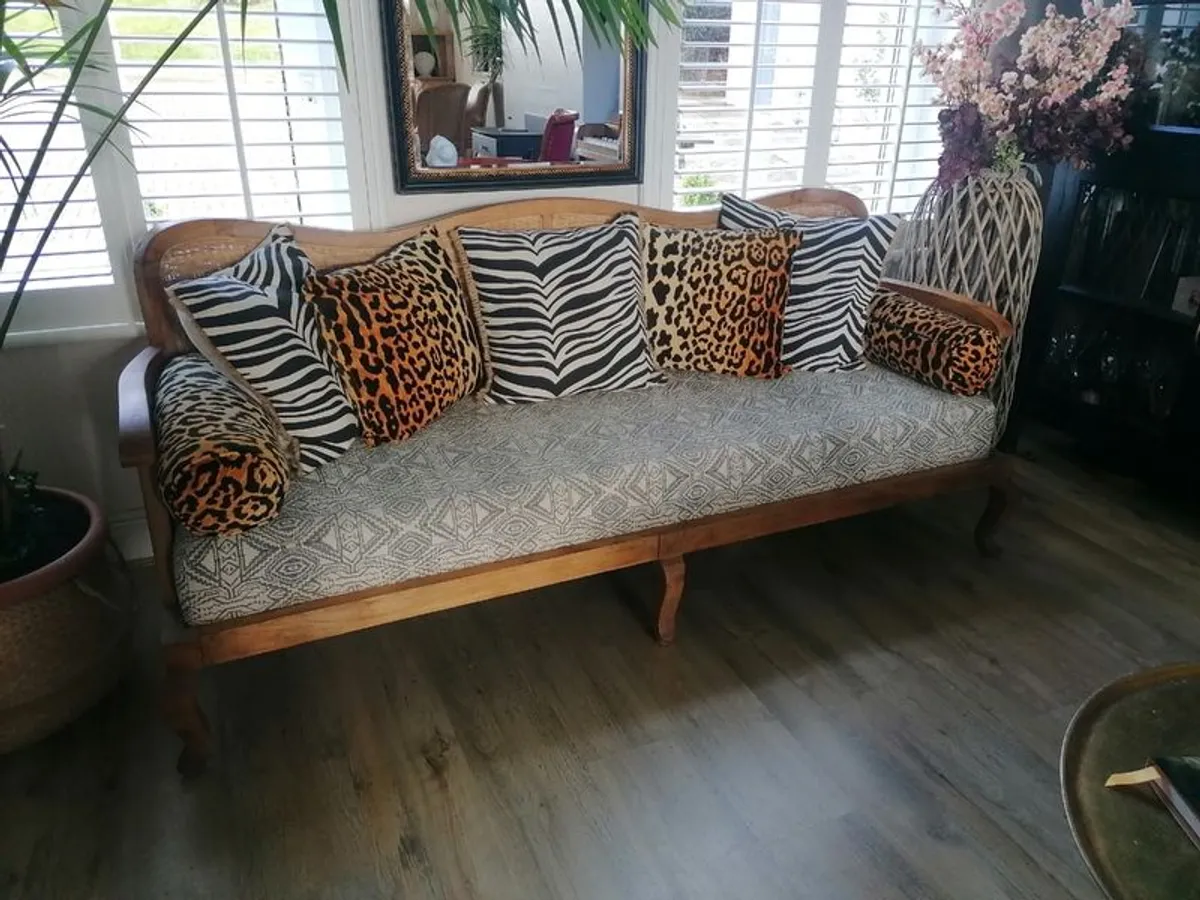 Bespoke Colonial Style Wooden Sofa - Image 2