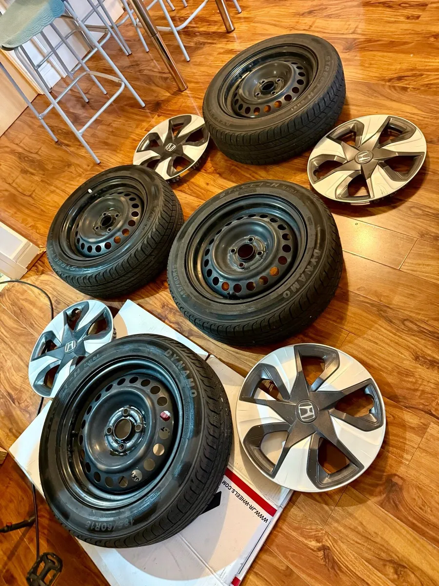 Wheels with brand new tyres for Honda fit - Image 1