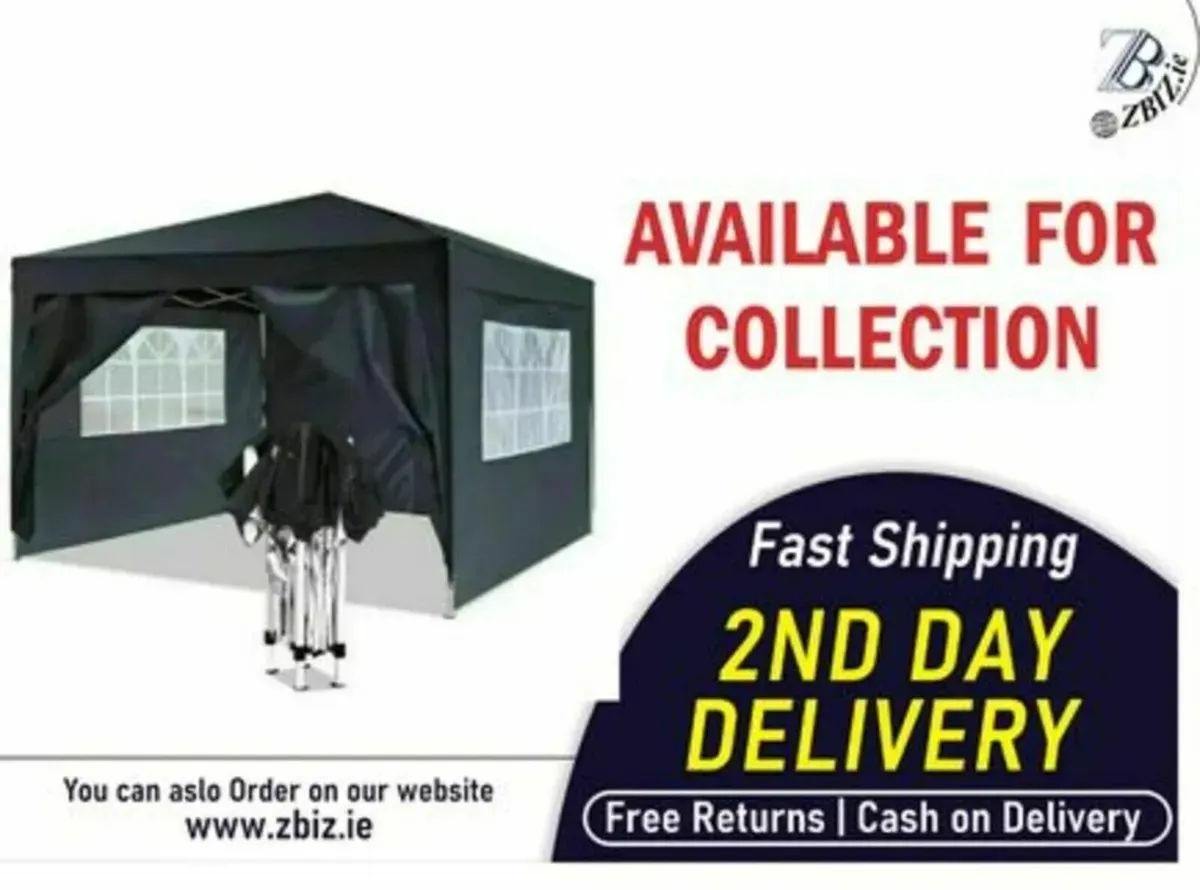 3x3m Pop-Up Gazebo Tent Waterproof Marquee - Image 1