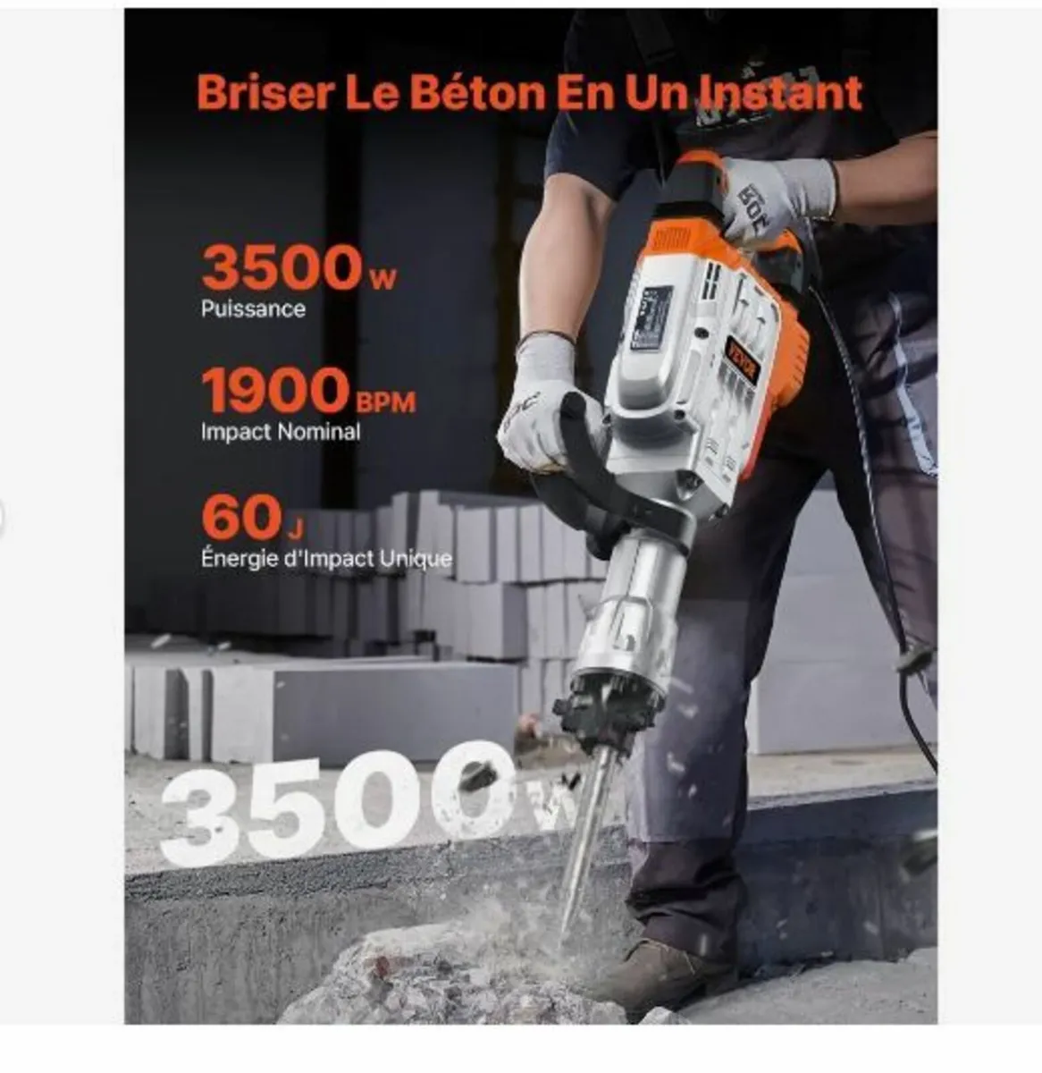 Demolition Jack Hammer, 3500W - Image 3