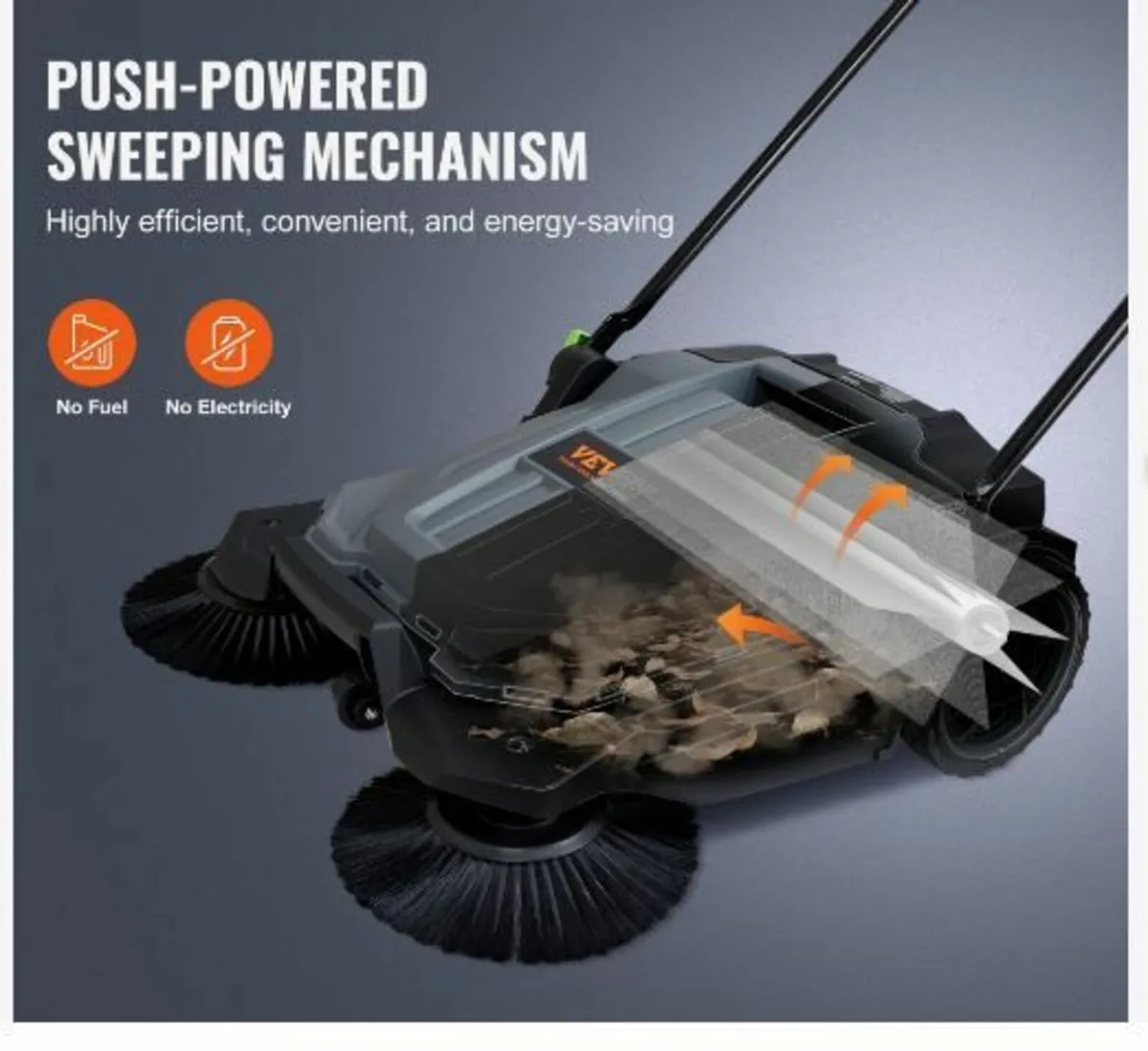 Walk-behind Hand Push Floor Sweeper, 65 cm - Image 2