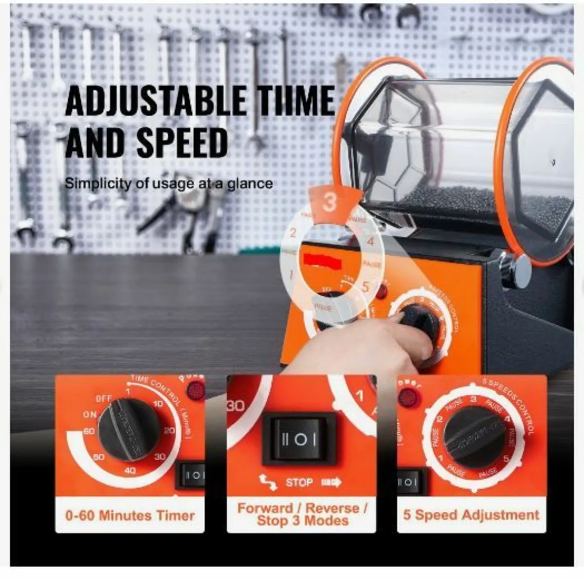 3kg Rotary Tumbler Surface Polisher Jewelry - Image 3