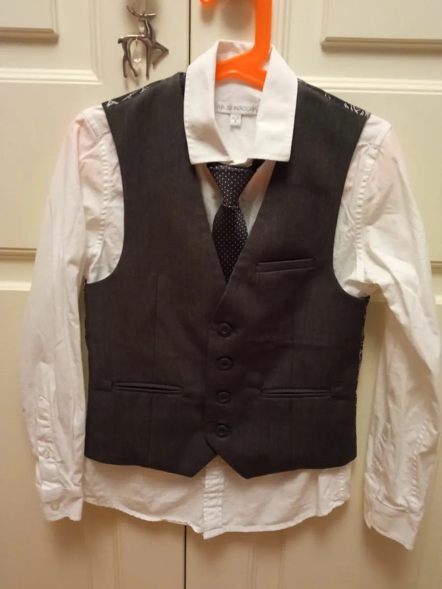 White Shirt and Vest Set - Image 2