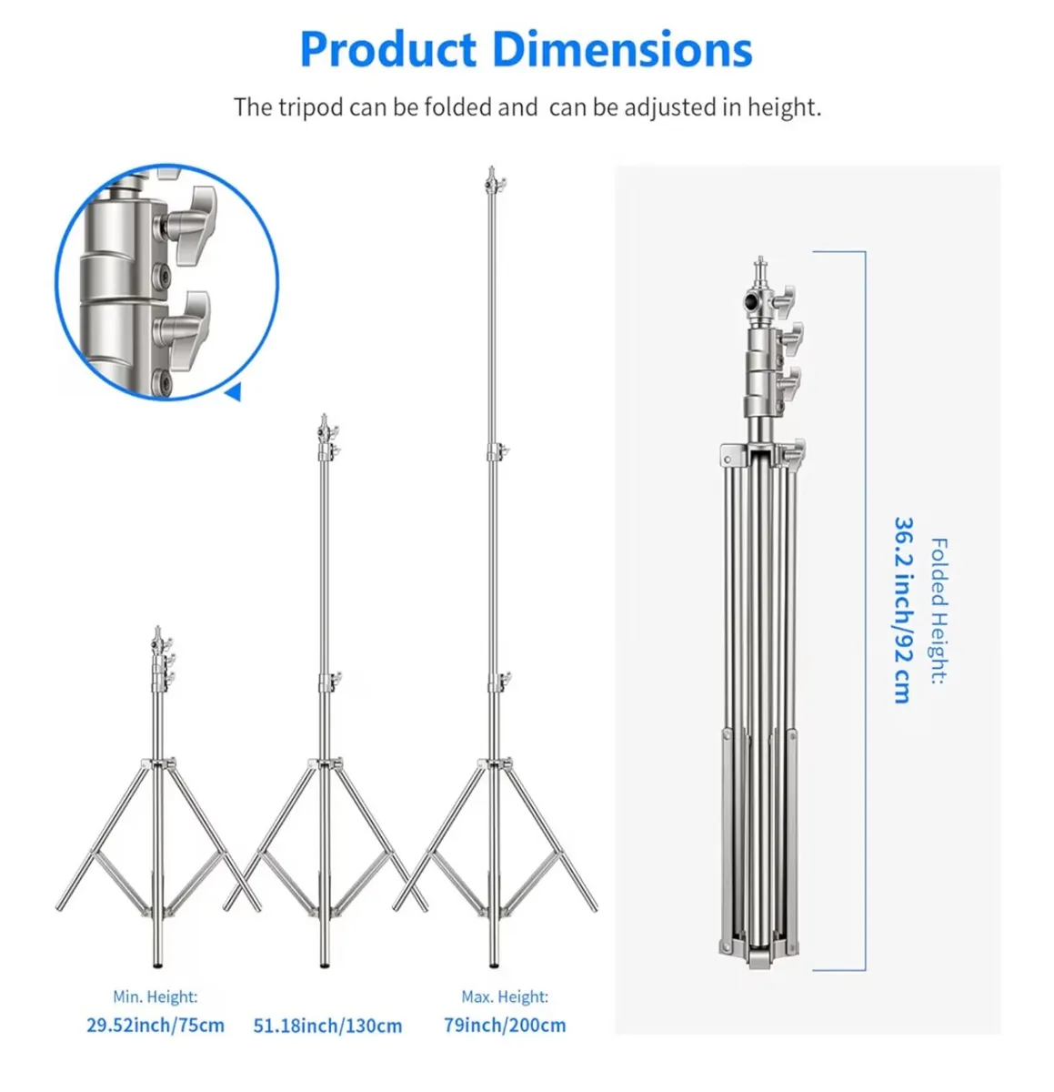 Neewer Stainless Steel Light Stand - Image 1