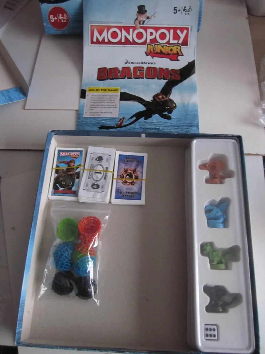 Monopoly Junior DreamWorks Dragons Board Game - Image 3