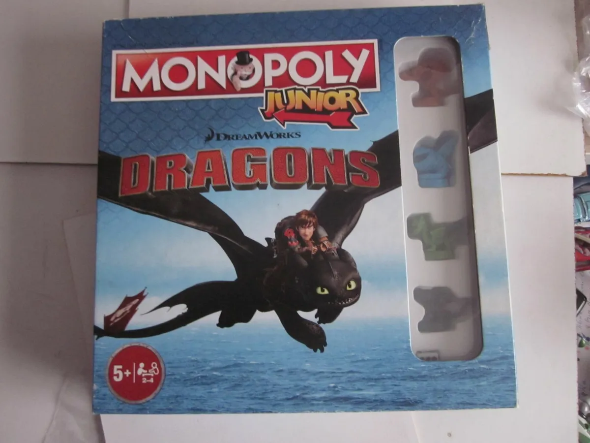 Monopoly Junior DreamWorks Dragons Board Game - Image 1