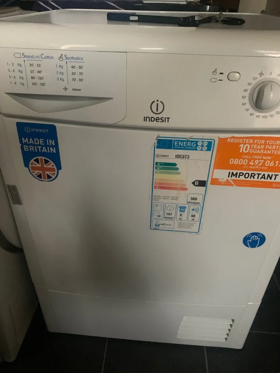 Indesit Condenser dryer 8kg