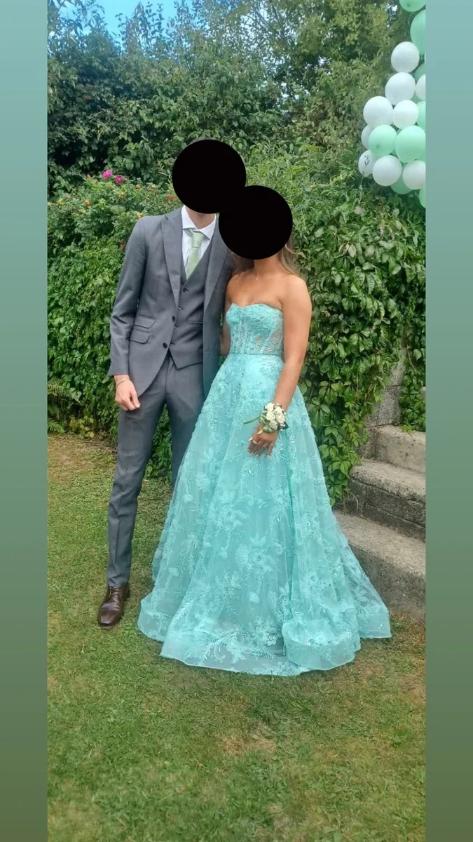 Mint Green/Turquoise Debs Dress - Image 3