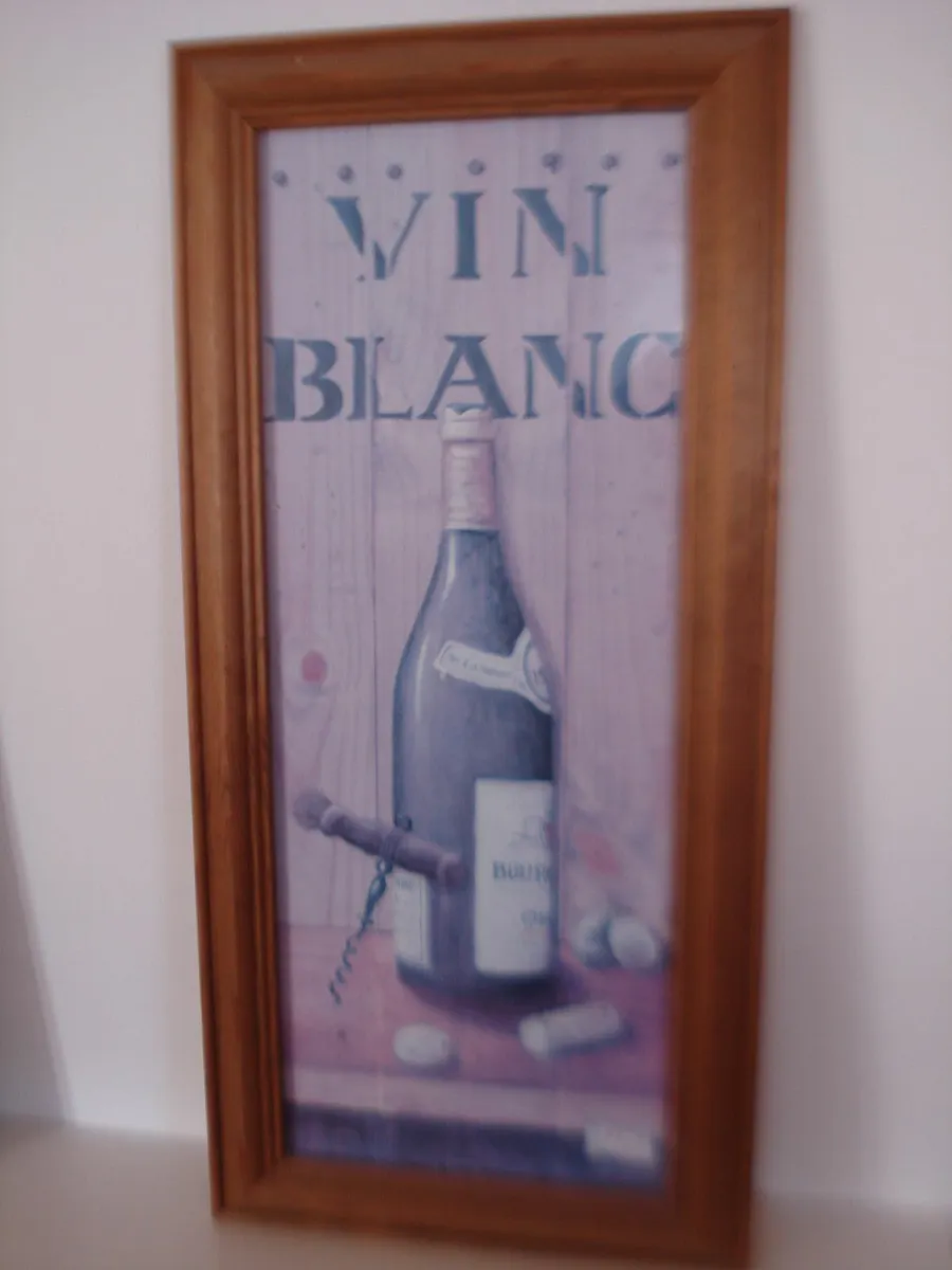 GLASS FRAMED PRINTS  OF VIN BLANC & BEET. - Image 2