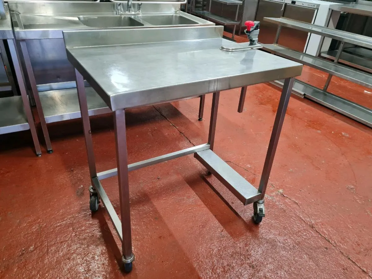 Stainless Steel Double Sink, tables and shelves - Image 4