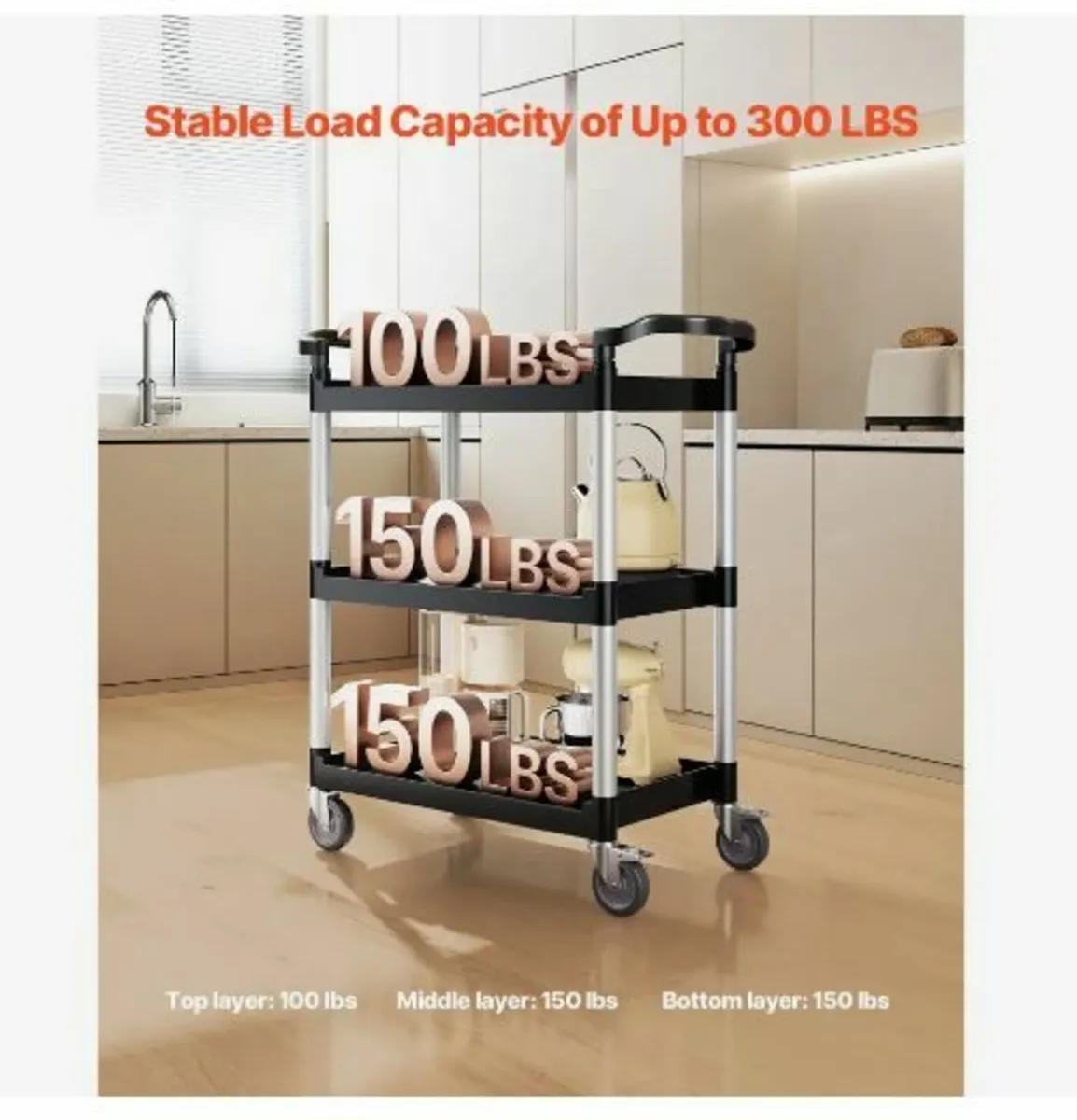 Utility Cart, 300 lbs Load Capacity - Image 2