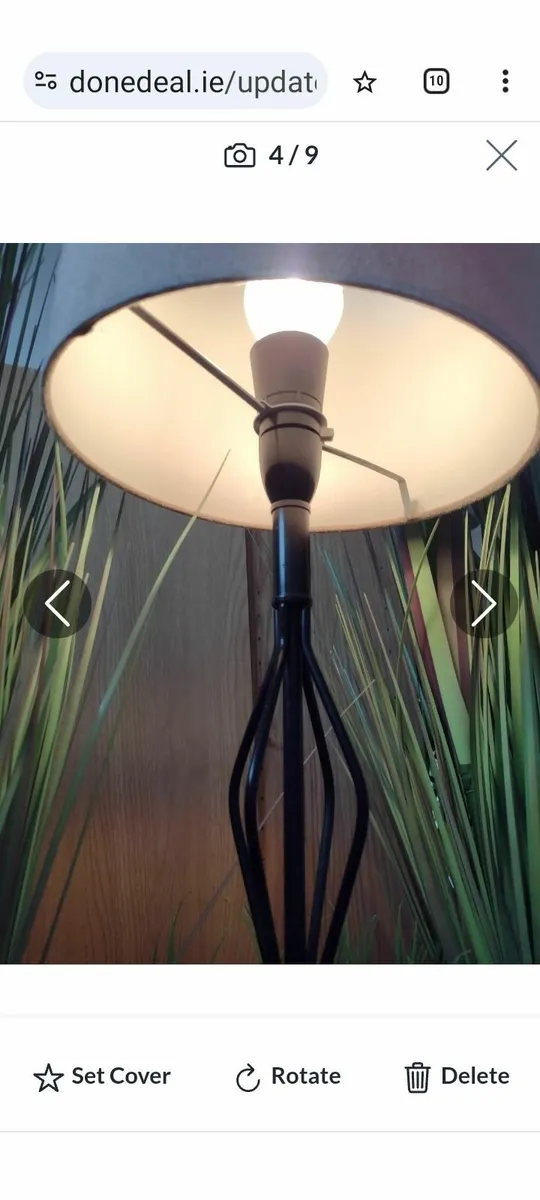 74cm tall vintage wrought iron lamp - Image 1