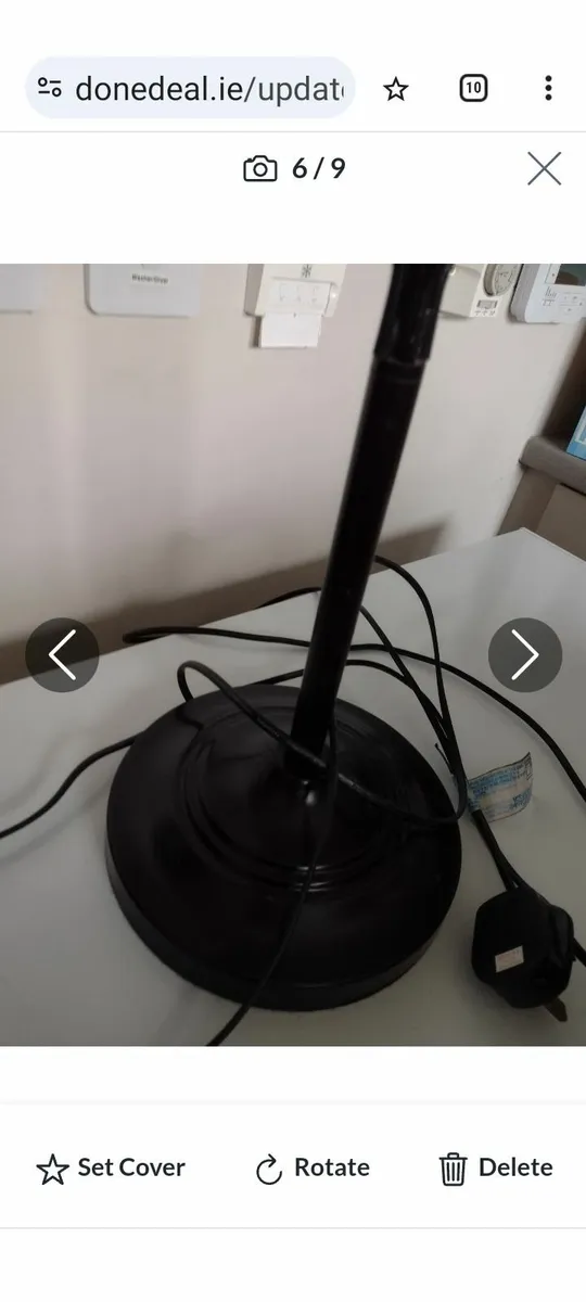 74cm tall vintage wrought iron lamp - Image 3