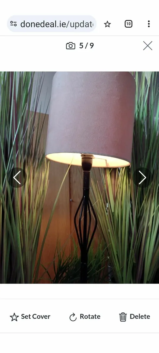 74cm tall vintage wrought iron lamp - Image 4