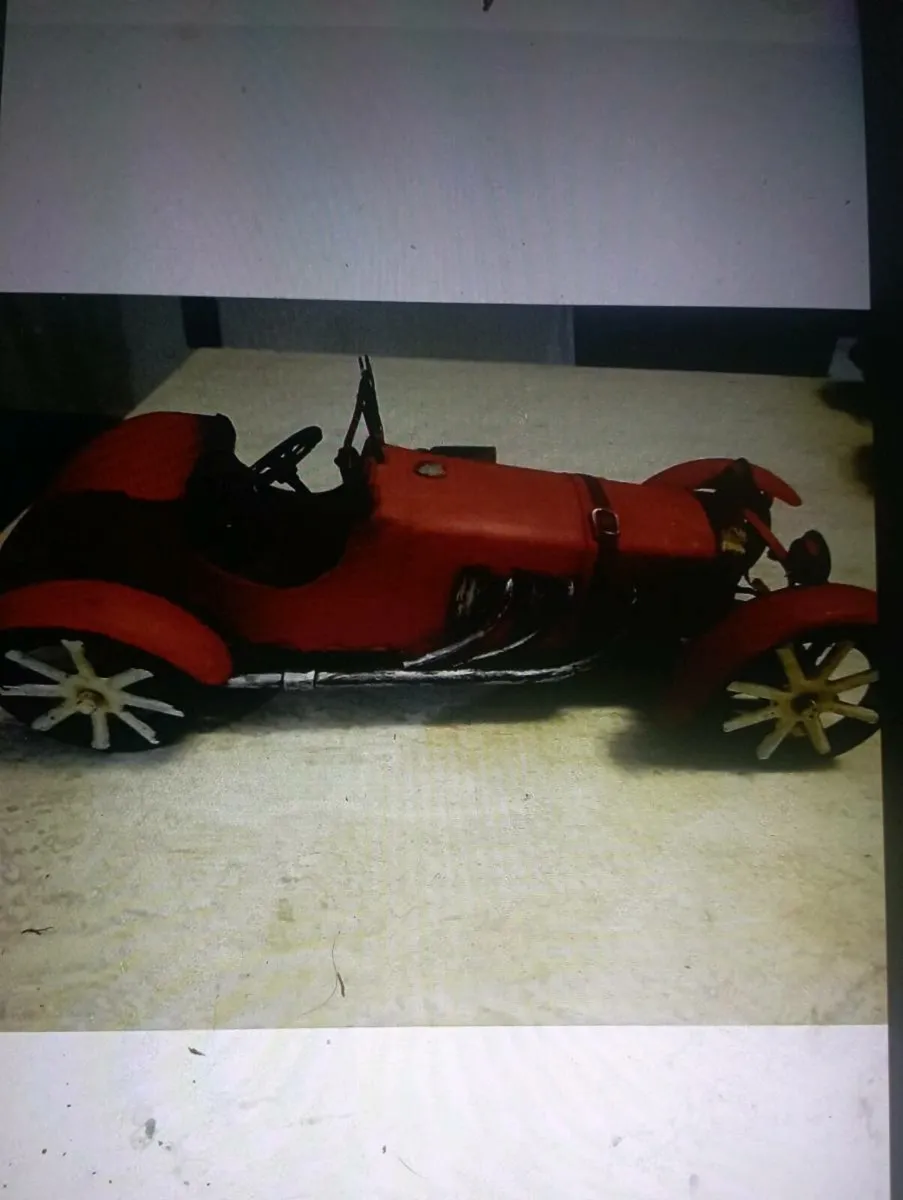 VINTAGE ANTIQUE RETRO  STEAL HANDMADE  CAR - Image 1