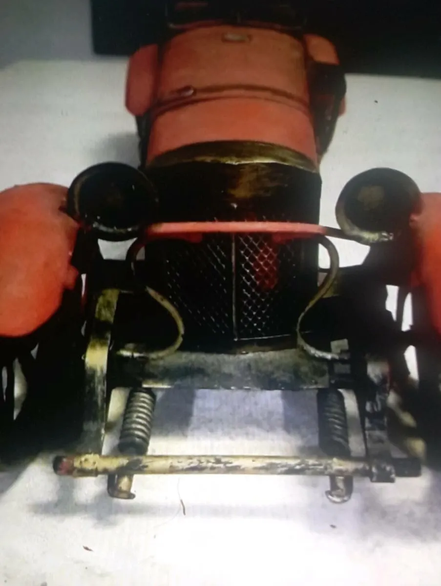 VINTAGE ANTIQUE RETRO  STEAL HANDMADE  CAR - Image 2