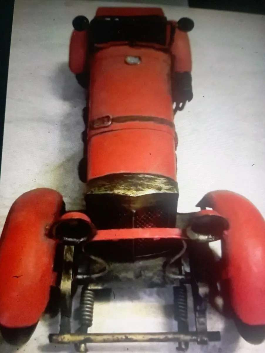 VINTAGE ANTIQUE RETRO  STEAL HANDMADE  CAR - Image 3