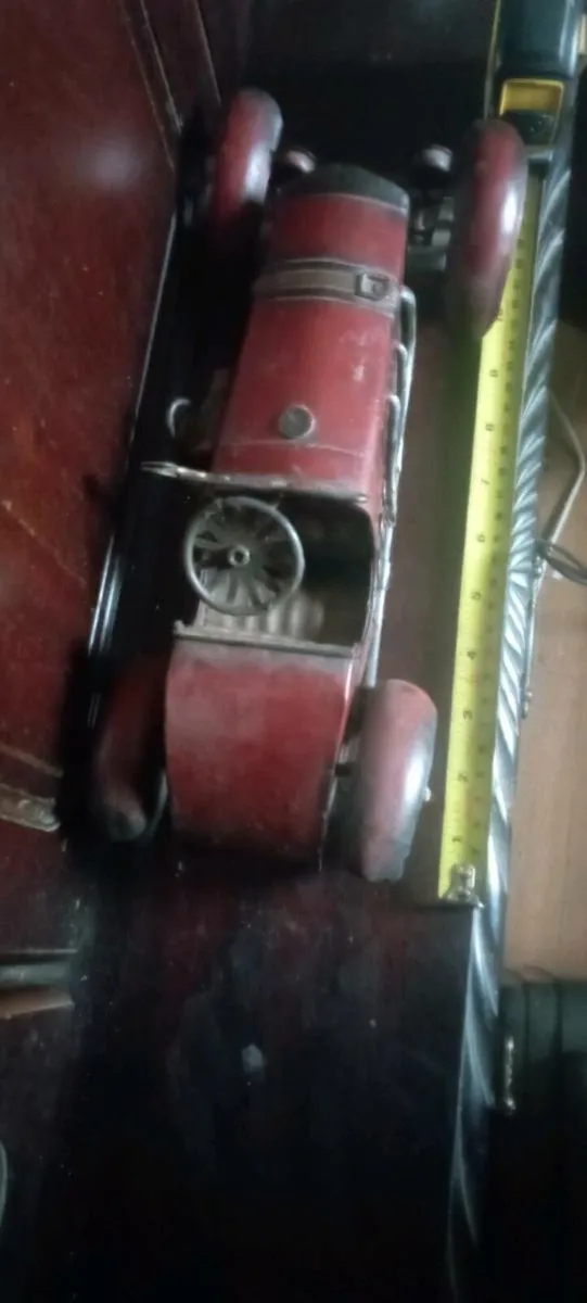 VINTAGE ANTIQUE RETRO  STEAL HANDMADE  CAR - Image 4