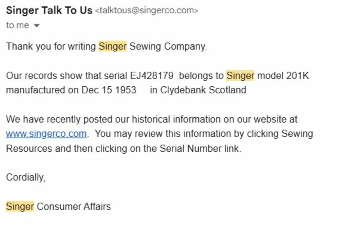 1953 201K Singer Sewing Machine - Image 2