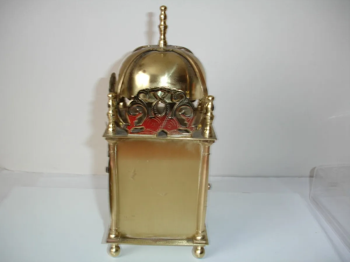 Smiths Brass Lantern Clock Battery Movement 1960s - Image 2